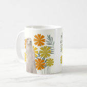 Niedlicher Boden mit fröhlichen Blume Kaffeetasse (Vorderseite Links)