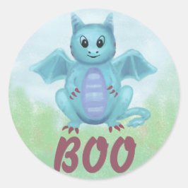 niedlicher Bodydrache Runder Aufkleber