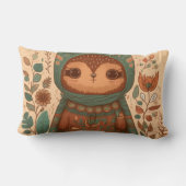 Niedlicher boho blumenkaul Cartoon Lendenkissen (Rückseite)