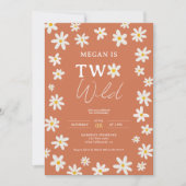 Niedlicher Boho daisbug zwei wilde Kinder zum 2. G Einladung (Vorderseite)