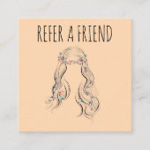 Niedlicher Boho Hairstyle Hochzeitssaal Terminkarte (Vorderseite)