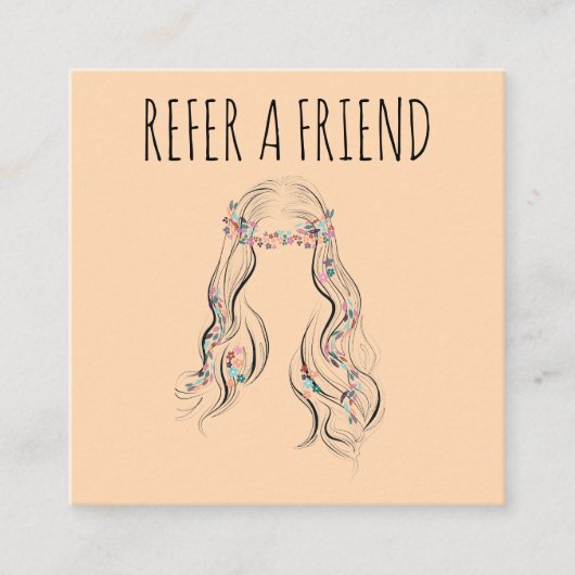 Niedlicher Boho Hairstyle Hochzeitssaal Terminkarte (Vorderseite)