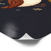 Niedlicher Boho Herbst Hirsch-Kranken-Wand-Decal Poster (Ecke)