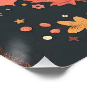 Niedlicher Boho Herbst Igel Wraath Wall Decal Poster (Ecke)