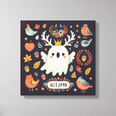 Niedlicher Boho Herbstgeisterkranz Wall Decal Leinwanddruck (Vorderseite)