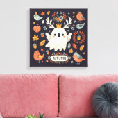 Niedlicher Boho Herbstgeisterkranz Wall Decal Leinwanddruck (Insitu (Wohnzimmer))