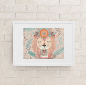 Niedlicher Boho Lion Animal Safari Kinderspielplat Poster