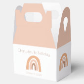 Niedlicher Boho Rainbow Pink Pastel 1. Geburtstag Geschenkschachtel (Geöffnet)