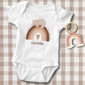 Niedlicher Boho Regenbogen mit Schlafhemd Hippo Mo Baby Strampler