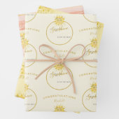 Niedlicher Boho Regenbogenstrahl Sonnenschein-Baby Geschenkpapier Set (Beispiel)