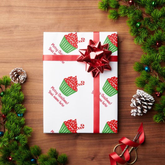 Niedlicher Bonbons Kuchen Weihnachtsgeschenk Geschenkpapier (Feiertagsgeschenk)