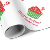 Niedlicher Bonbons Kuchen Weihnachtsgeschenk Geschenkpapier (Rolleneckpunkt)