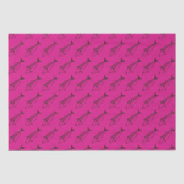 Niedlicher Bonito Fisch im Deep Maroon auf Hot Pin Seidenpapier