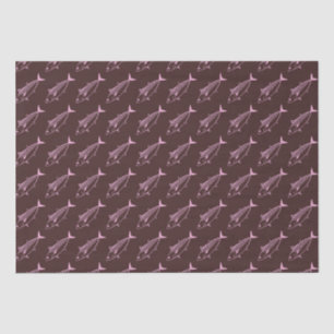 Niedlicher Bonito Fisch in Pastellrosa am Deep Mar Seidenpapier