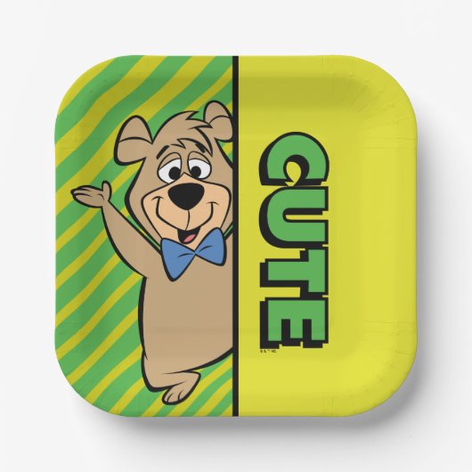 Niedlicher Boo-Boo-Bär Pappteller (Vorderseite)