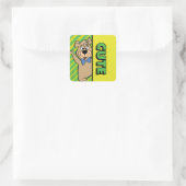 Niedlicher Boo-Boo-Bär Quadratischer Aufkleber (Tasche)