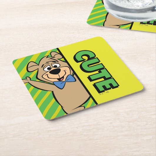 Niedlicher Boo-Boo-Bär Rechteckiger Pappuntersetzer (angewinkelt)