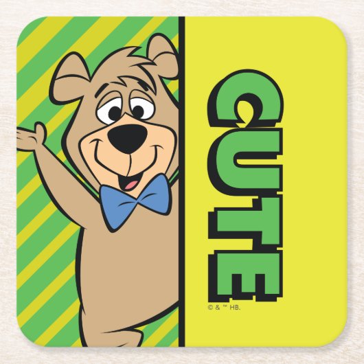 Niedlicher Boo-Boo-Bär Rechteckiger Pappuntersetzer (Vorderseite)