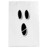 Niedlicher Boo-Ghost-Halloween-Party-Trick oder -B Mittlere Geschenktüte (Vorderseite)