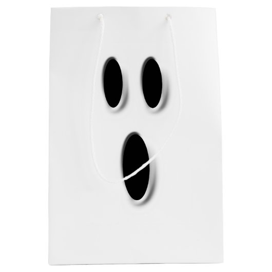 Niedlicher Boo-Ghost-Halloween-Party-Trick oder -B Mittlere Geschenktüte (Vorderseite)