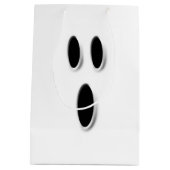 Niedlicher Boo-Ghost-Halloween-Party-Trick oder -B Mittlere Geschenktüte (Rückseite)