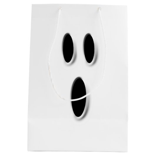 Niedlicher Boo-Ghost-Halloween-Party-Trick oder -B Mittlere Geschenktüte (Rückseite)