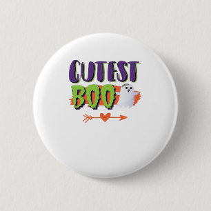 Niedlicher Boo Halloween Funny Lässig Button