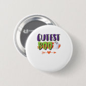 Niedlicher Boo Halloween Funny Lässig Button (Vorne & Hinten)