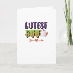 Niedlicher Boo Halloween Funny Lässig Karte