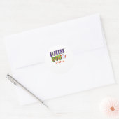 Niedlicher Boo Halloween Funny Lässig Runder Aufkleber (Umschlag)