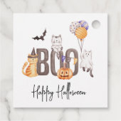 Niedlicher Boo Happy Halloween Katzen Ghosts Pumpk Geschenkanhänger (Rückseite)
