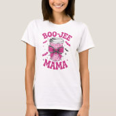 Niedlicher Boo-Jee Mama Pink Cup mit Fledermäusen  T-Shirt (Vorderseite)