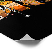 Niedlicher Boo latte Kaffee Halloween Spooky Seaso Poster (Ecke)