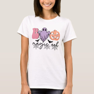 Niedlicher Boo Magic Halloween Ghost T - Shirt