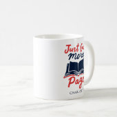 Niedlicher Bookworm Author Gag Custom Kaffeetasse (VorderseiteRechts)
