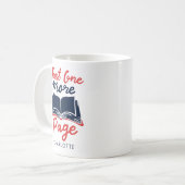 Niedlicher Bookworm Author Gag Custom Kaffeetasse (Vorderseite Links)