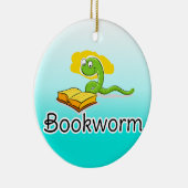 Niedlicher Bookworm mit Brille Keramik Ornament (Rechts)