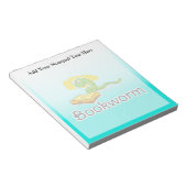 Niedlicher Bookworm mit Brille Notizblock (angewinkelt)