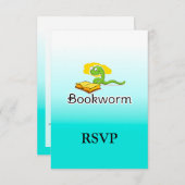 Niedlicher Bookworm mit Brille RSVP Karte (Vorne/Hinten)