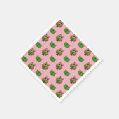 Niedlicher Bookworm Owl Reading Book Cartoon Serviette (Ecke)