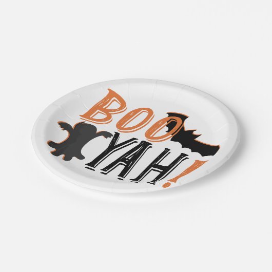 niedlicher Booyah-halloween Pappteller (Schrägansicht)