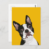 Niedlicher Boston Terrier Dog für Boston Terrier E Postkarte (Vorne/Hinten)