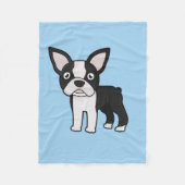 Niedlicher Boston-Terrier Fleecedecke (Vorderseite)