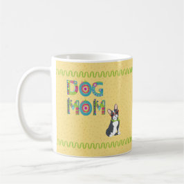 Niedlicher Boston Terrier Fun farbenfroher Name    Kaffeetasse