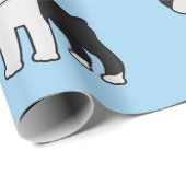 Niedlicher Boston-Terrier Geschenkpapier (Rolleneckpunkt)