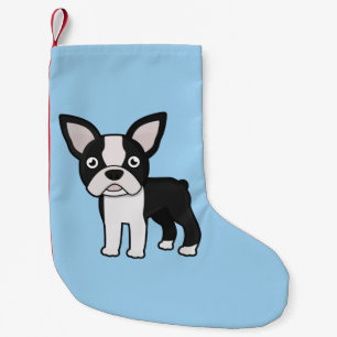 Niedlicher Boston-Terrier Kleiner Weihnachtsstrumpf