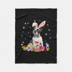 Niedlicher Boston Terrier Osterntag Bunny Egs Oste Fleecedecke