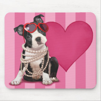 Niedlicher Boston-Terrier-Welpe Mousepad