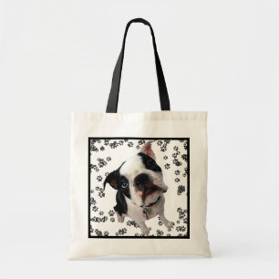 Niedlicher Boston-Terrierhundewiederverwendbare Tragetasche