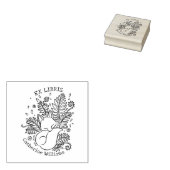 Niedlicher botanischer Fox, Bibliothek und Libris Gummistempel (Stempel)